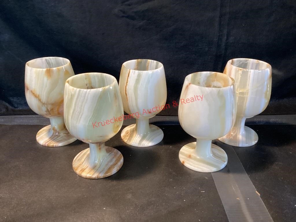 Onyx Marble Goblets