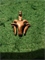 Vtg. Rams Head  Pendant