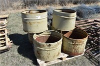 6 - Metal Feed Tubs, Loc: *OK Tire Lot, East