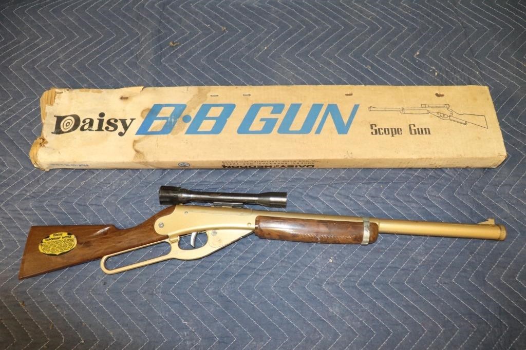 Daisy Gun With Scope Model 104 In Original Box Eastern Shore Auctions Inc