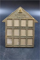 BRASS WALL HANGING SCHOOL DAYS PICTURE FRAME