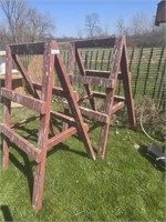 (2) LARGE SAWHORSES/WOODEN STANDS