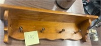 Wooden crafter shelf wood rack pegs