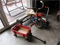 (2) Tricycles & Toy Wagon
