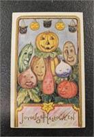 1910 Whitney Joyous Halloween Postcard- Embossed