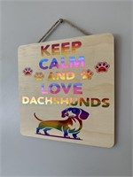 Love Dachshunds Wooden Sign