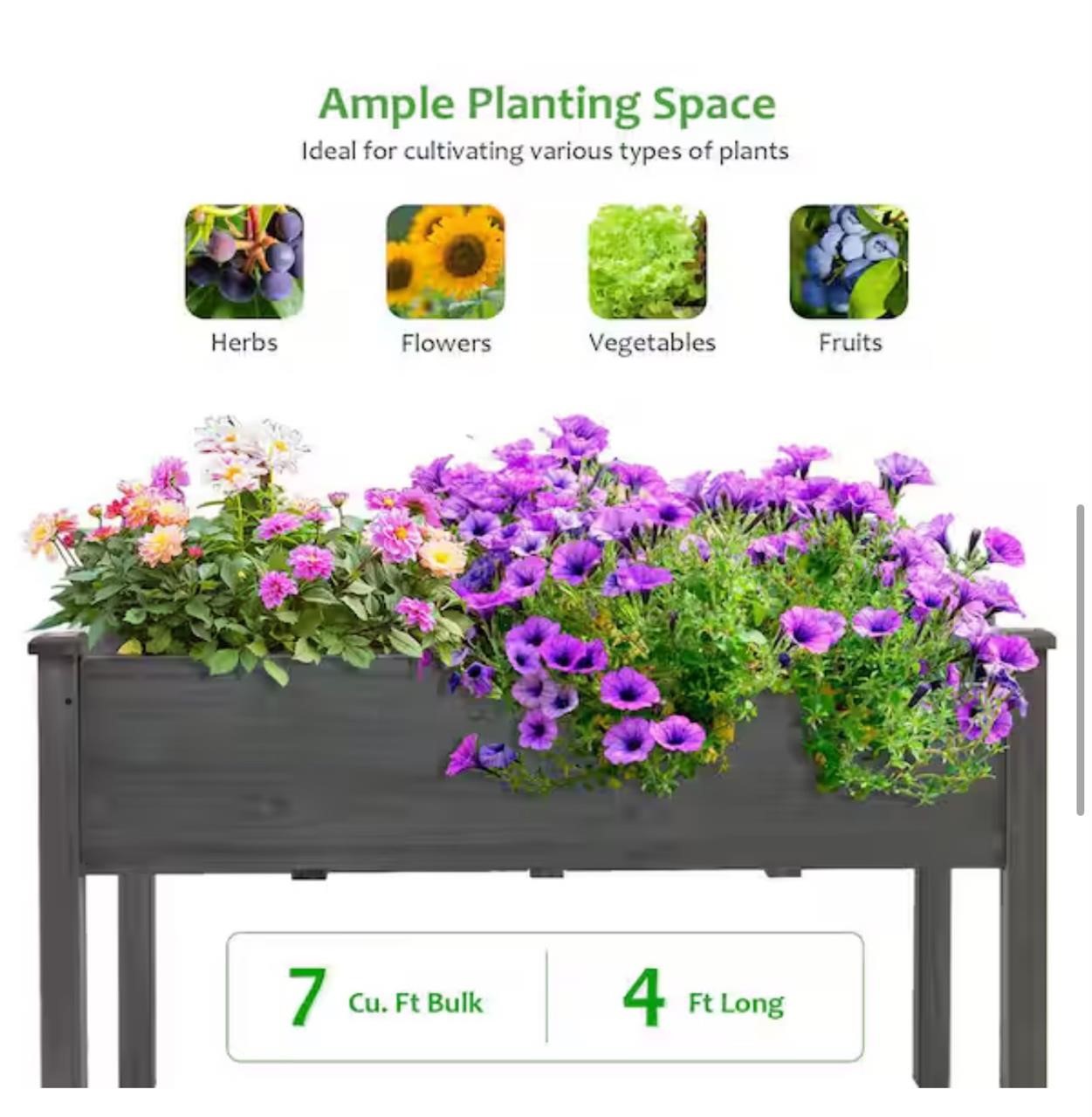 Msrp$180 Raised Vegetable Garden Bed planter