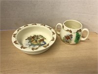 Royal Doulton Bunnykins Cereal Bowl And Double