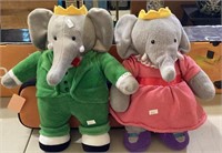 Babar boy and girl plush elephant toys   1947