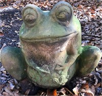 Large Cement Frog Planter