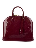 Louis Vuitton Purple Vernis Leather Handle Bag