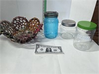 Jars cup and basket