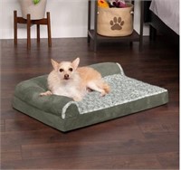 Two-Tone Deluxe Chaise Orthopedic Dog Bed, Sage