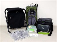 Hydration Pack, Cooler and Folding Seat (No Ship)