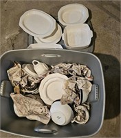Tub dishes in basement