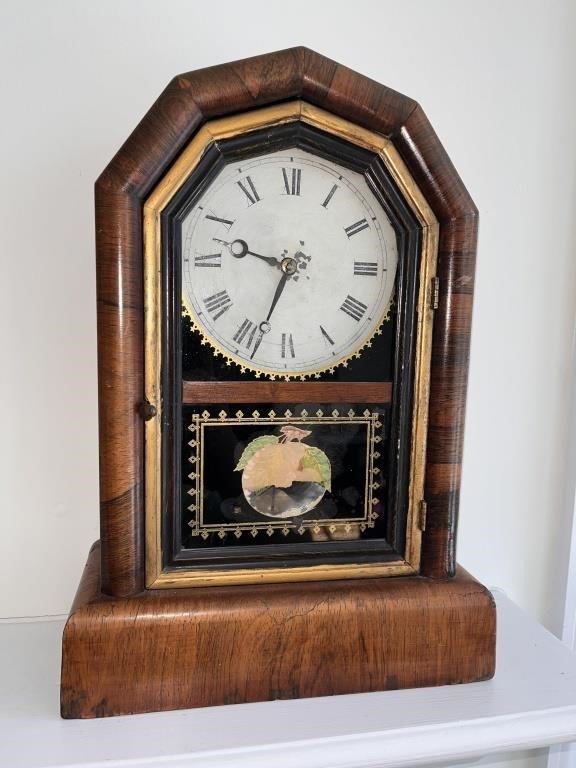 C. 1900 New Haven 8 Day Cottage Clock
