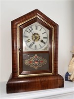 C. 1900 New England 8 Day Cottage Clock