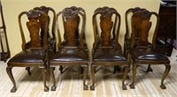 Chippendale Burl Walnut Chairs.