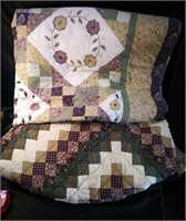 Two quilts, manufactured, diagonal patterned
