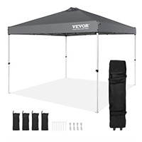 VEVOR Pop Up Canopy Tent, 10 x 10 ft, 250 D PU Sil