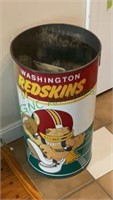 Washington Redskins waste can. Does have some sun