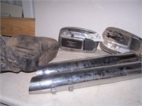 Harley Davidson parts , motorcycle set & two pipes