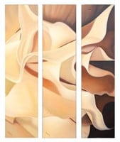David Kerstetter "Brugmansia" Triptych Oil