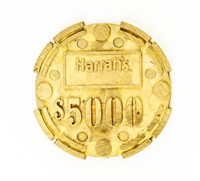 Coin RARE $5000 Insert For Harrah's Casino Chip