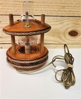 Unusual Nautical Lamp w Globe Electric