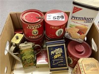 BOX OF TINS