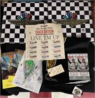 2005 Indy 500 racing memorabilia cushions tickets