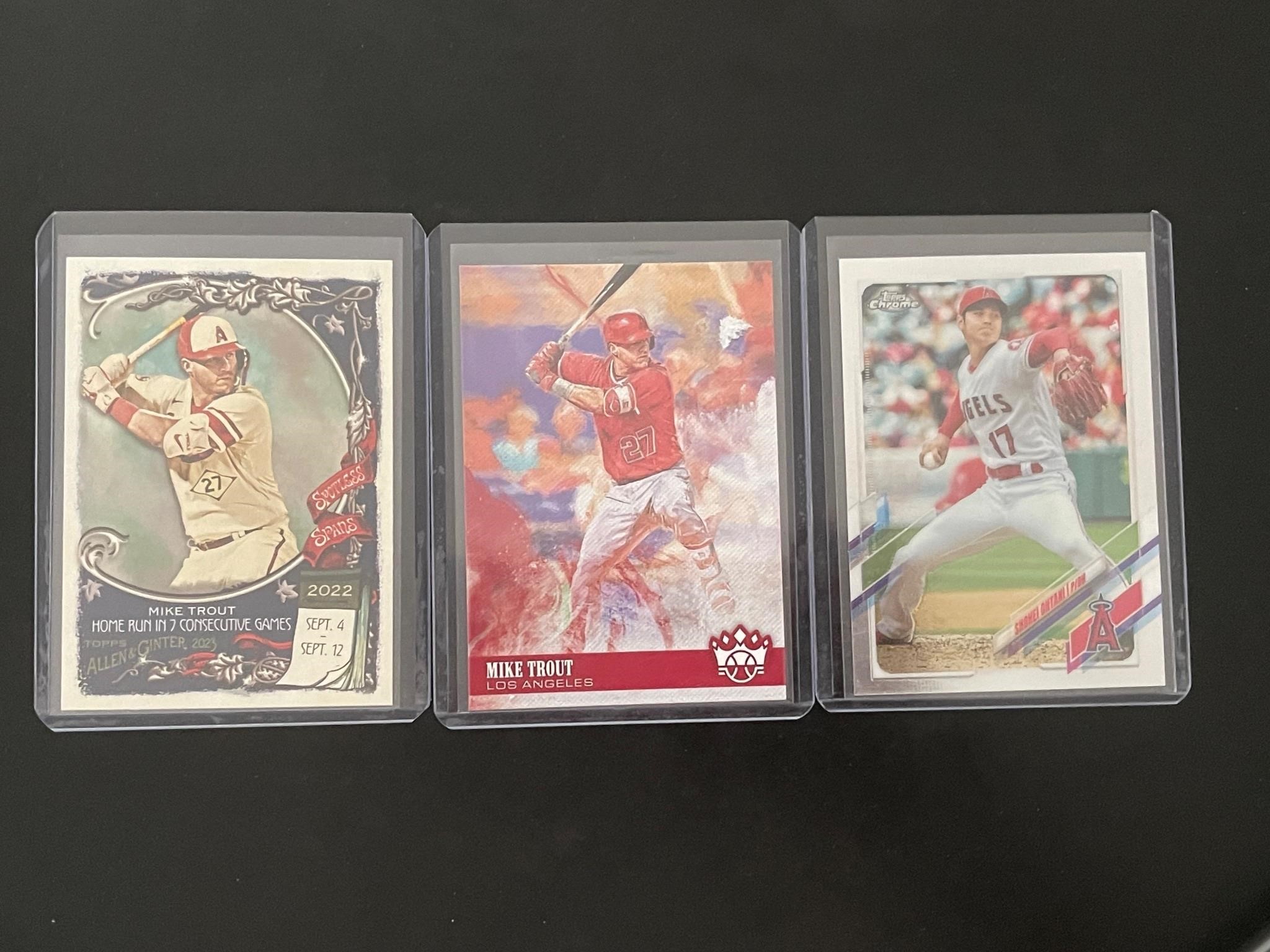 Mike Trout Shohei Ohtani Cards Panini Topps