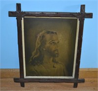 Oak Frame Jesus Picture