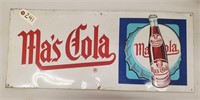 "Ma's Cola" Single Sided Embossed Tin Sign