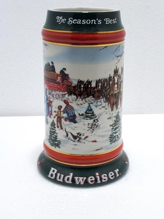 BUDWEISER STEIN '1991' , 7" 'SEASON'S BEST'