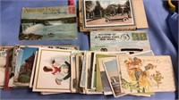 Large group of mostly vintage post cards,