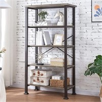 5-Tier Modern Industrial Bookshelf