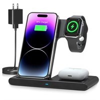 Wireless Charger iPhone Charging Station: 3 in 1 C