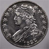 1832-P Capped Bust Half Dollar L.E. 50c AU+ Det