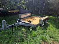 9000 lb GVW tilt deck trailer. No title