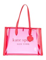 Kate Spade Pink & Clear PVC Graphic Print Tote