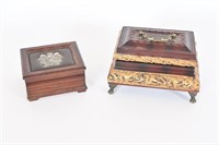 Vintage Coat of Arms & Rococo Jewelry Boxes