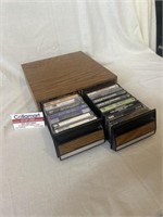 26 cassette Tapes and Storage Drawer