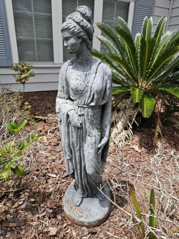 Grecian Goddess Concrete Statue 
8×30×9"