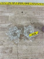 Glass Flower Candle Holders