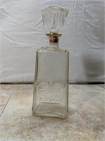 Vintage Crown Royal Clear Glass Liquor Decanter