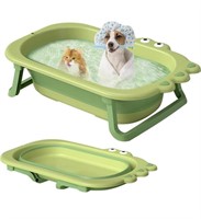 PORTABLE GREEN PET BATH TUB 29 x19IN USED