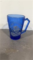 SHIRLEY TEMPLE COBALT BLUE GLASS MUG