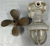 Brass Propeller & Hazardous Light Nautical