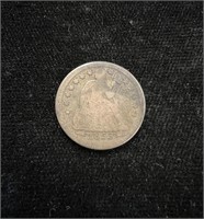 1853 Seated Liberty Dime with Arrows